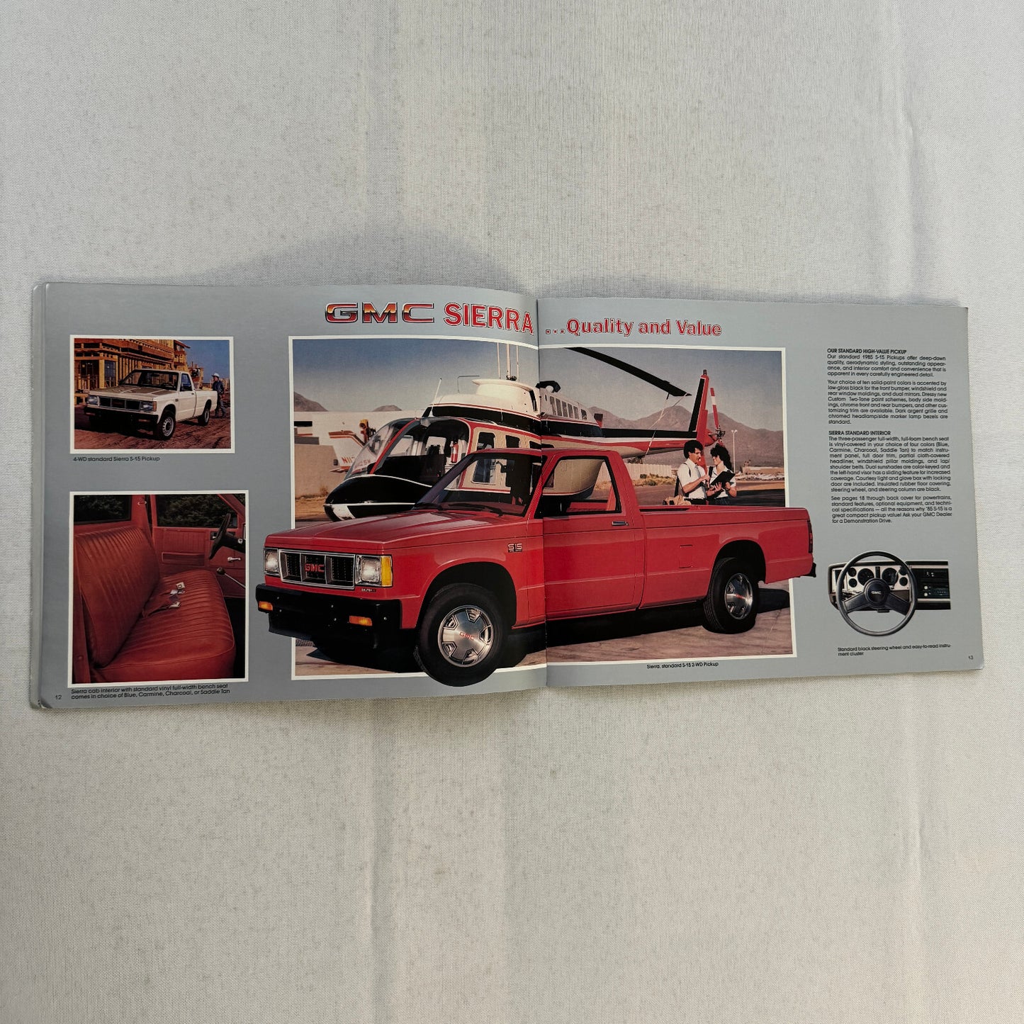 1985 GMC S-15 Pickup S15 Pickup Truck Sales Brochure Catalog Advertising