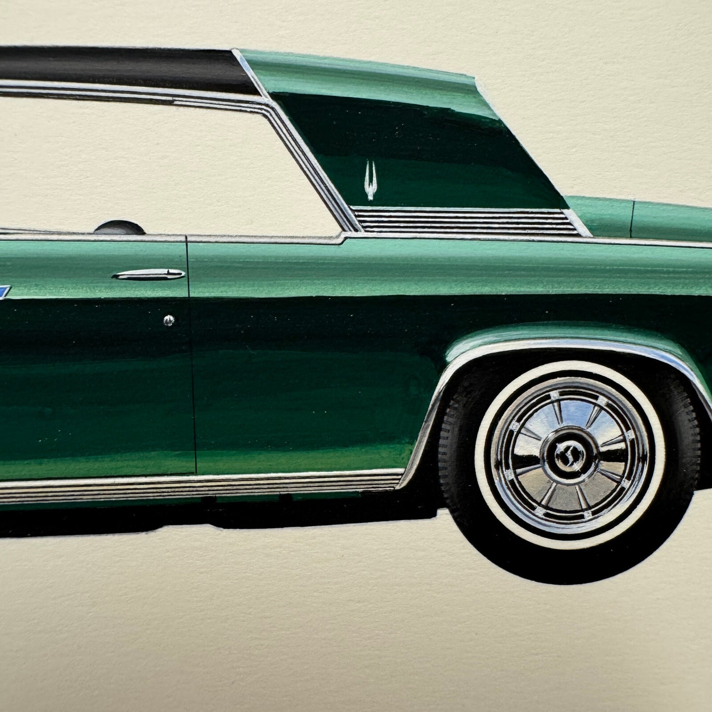 1964 Studebaker Gran Turismo Hawk Automobile Illustration Art Drawing Hand Drawn