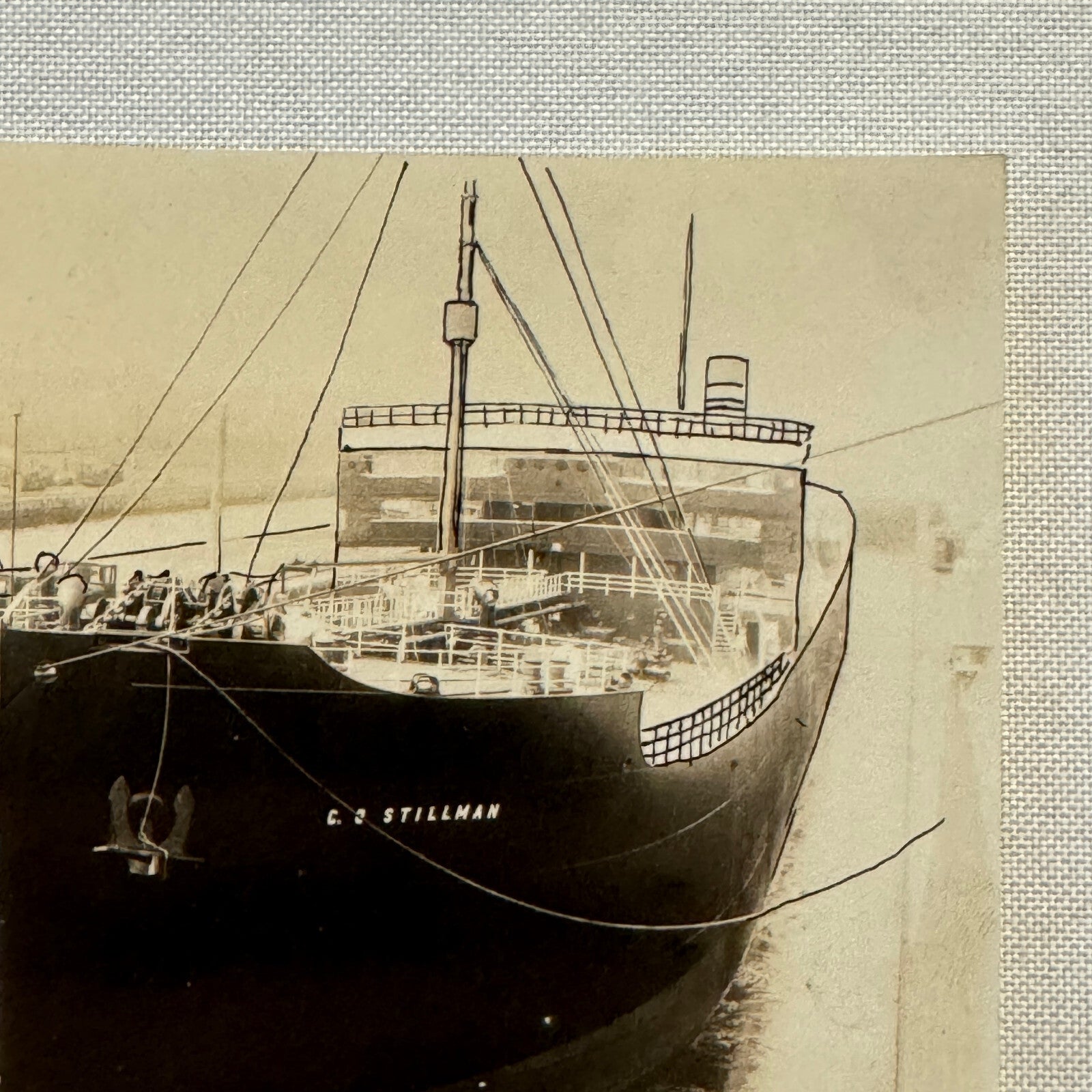 Vintage Boat Ship Photo Photograph CO Stillman C.O. Stillman Oil Tanker