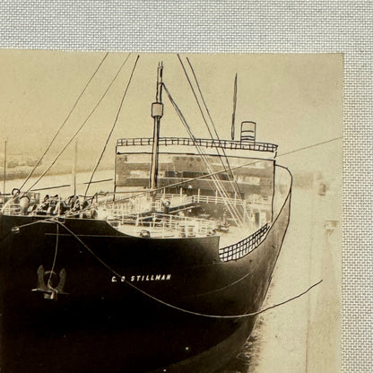 Vintage Boat Ship Photo Photograph CO Stillman C.O. Stillman Oil Tanker