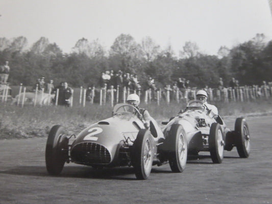 Vintage 1951 Racing Photo Photograph - Stirling Moss at Monza 