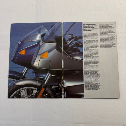 Vintage BMW Motorcycle Bike Sales Brochure R100 RS RT CS GERMAN R100RS R100RT