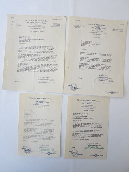 1946 - 1949 Nelsen - Hirschberg Ford Car & Truck Dealer Letter Letterhead Lot 4x