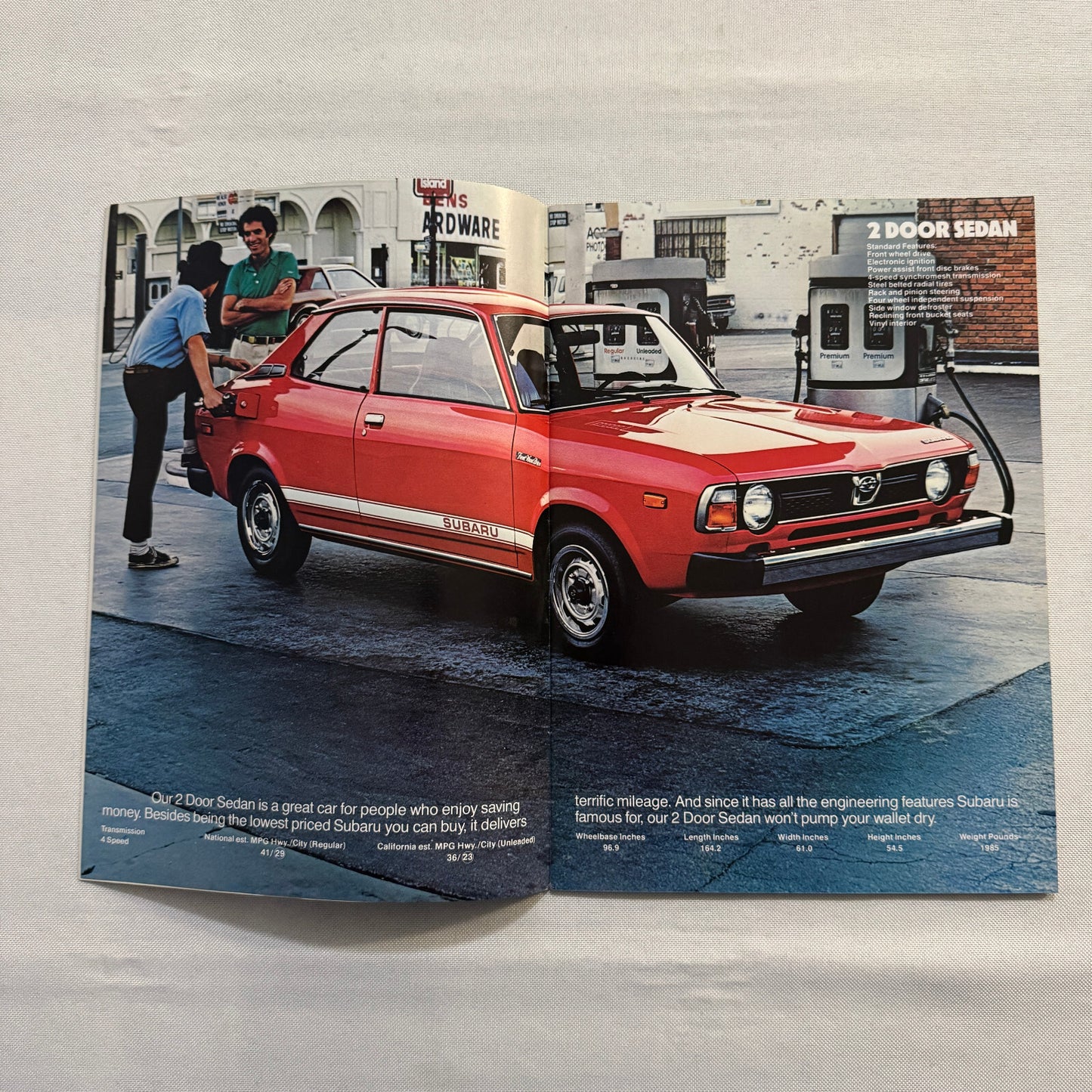 Vintage Subaru Car Sales Brochure Catalog Brat DL GF Coupe Sedan Station Wagon
