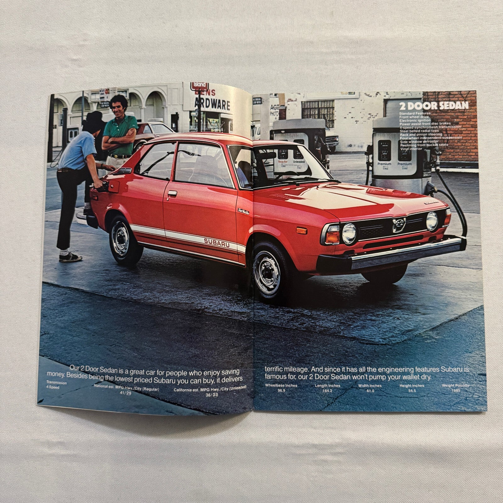 Vintage Subaru Car Sales Brochure Catalog Brat DL GF Coupe Sedan Station Wagon