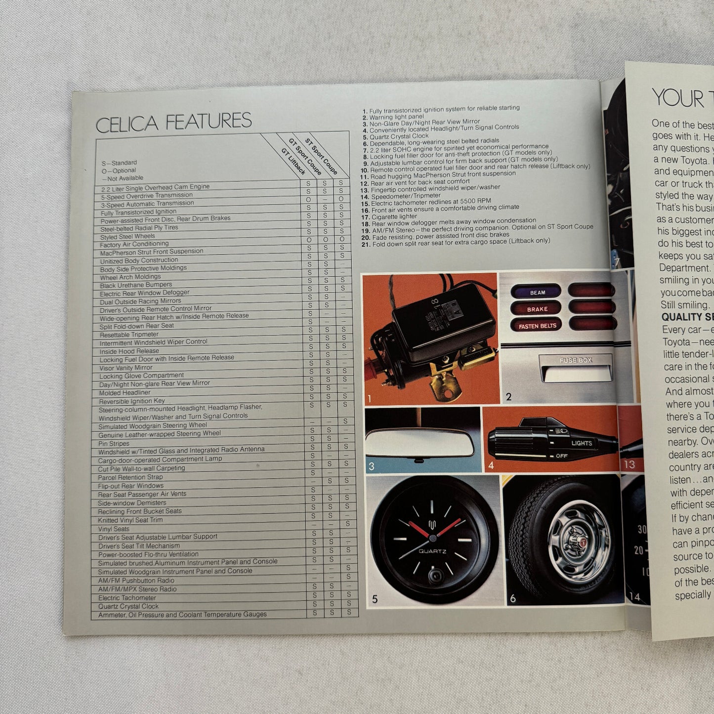 1979 Toyota Celica Car Sales Brochure Catalog GT Liftback ST Sport Coupe