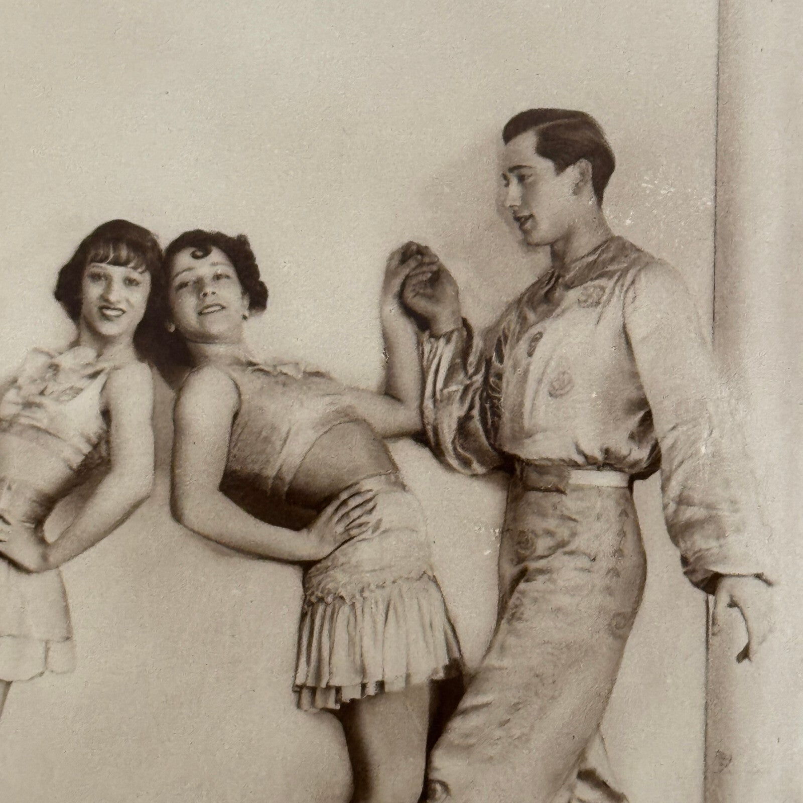 Circus Rollerskating Roller Skate Circus Act Photo Photograph Postcard Vintage