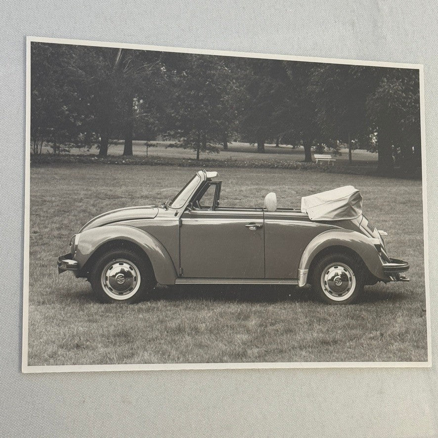 Vintage Volkswagen Beetle Convertible VW Bug Car Photo Photograph Print