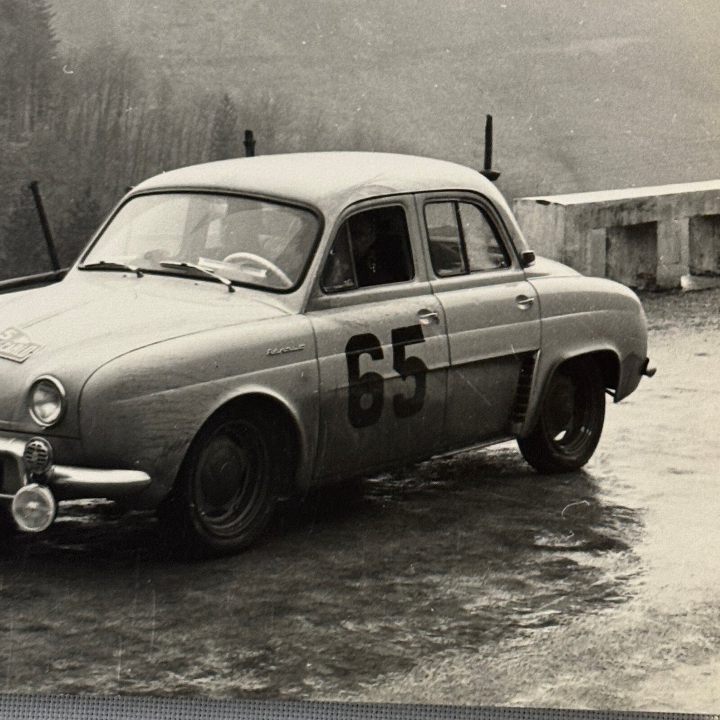 1958 Rallye Monte Carlo Renault Dauphine Car Photo Photograph Rally Racing