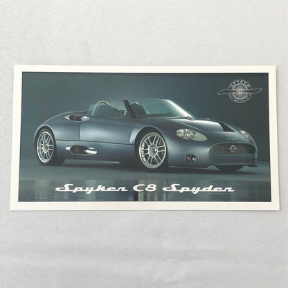 Spyker C8 Spyder Car Postcard Post Card