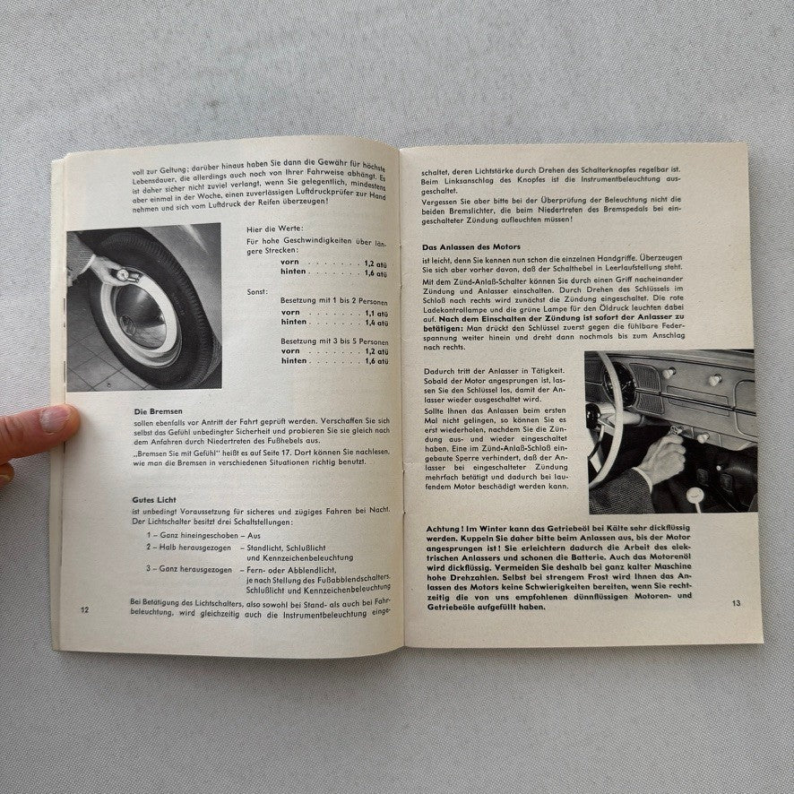1960 Volkswagen Beetle Owners Manual Instruction Book Convertible Coupe GERMAN