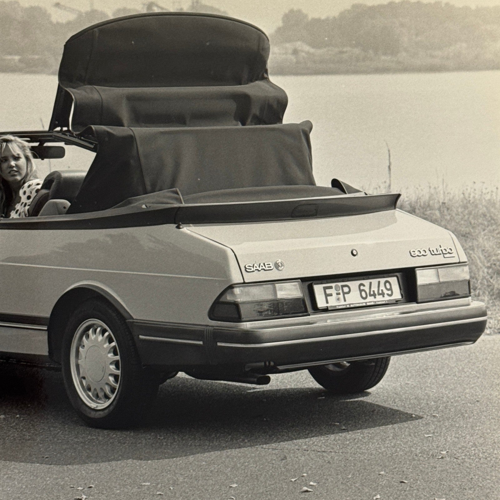 1992 Saab 900 Turbo 16 Cabriolet Convertible Car Factory Photo Photograph Print