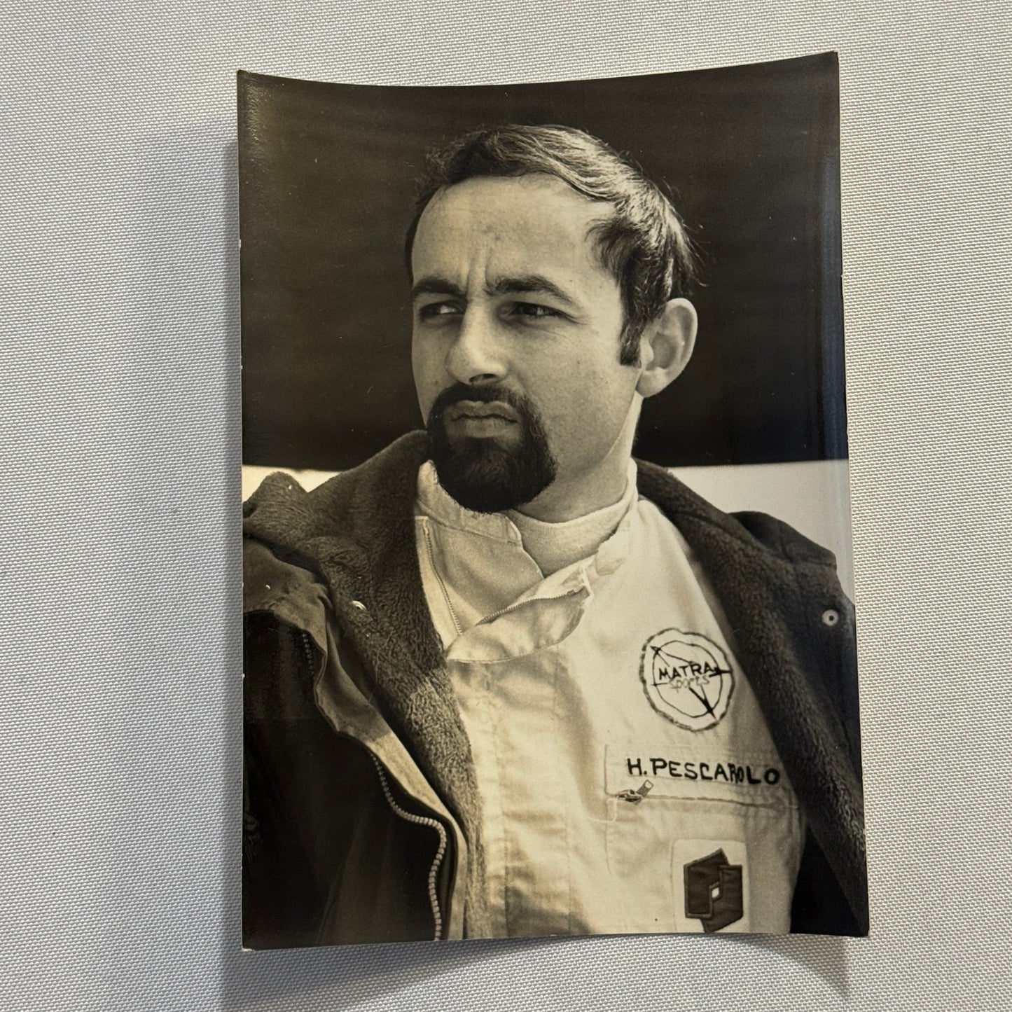 Vintage Racing Photo Driver Henri Pescarolo Portrait Photograph