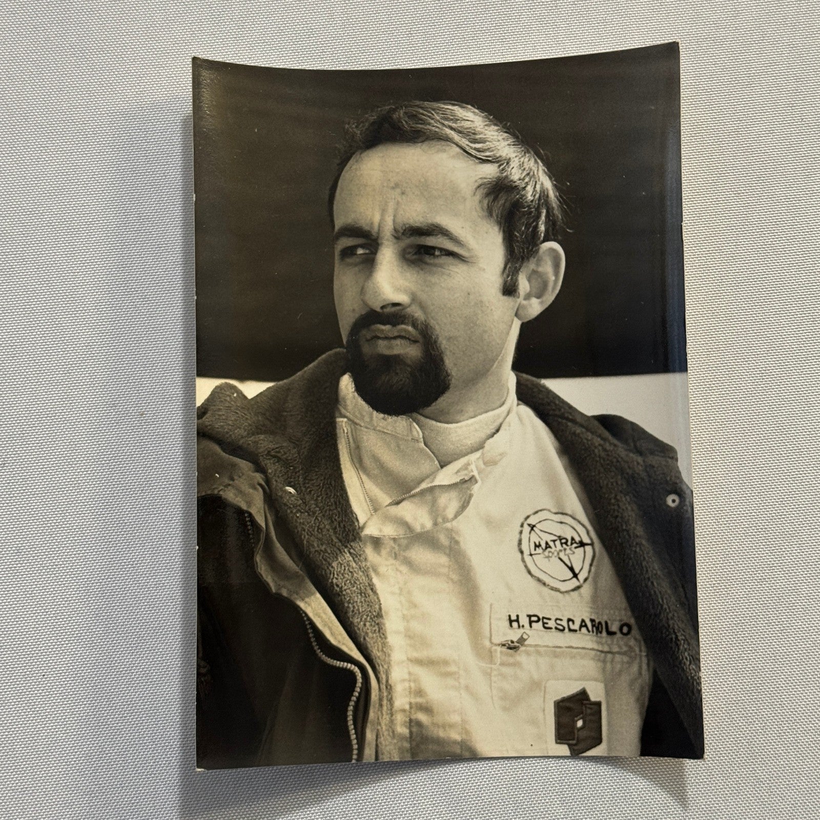 Vintage Racing Photo Driver Henri Pescarolo Portrait Photograph