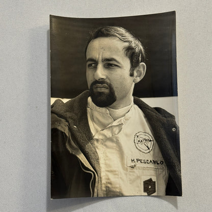 Vintage Racing Photo Driver Henri Pescarolo Portrait Photograph