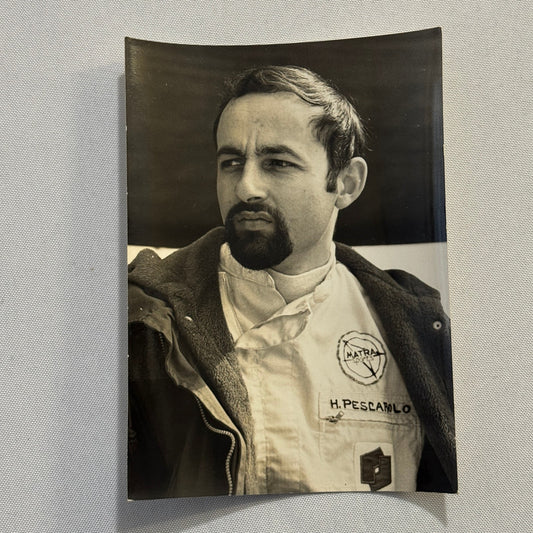 Vintage Racing Photo Driver Henri Pescarolo Portrait Photograph