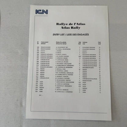 Rothmans Mitsubishi Pajero Rally Rallye Racing Press Kit 1993 Atlas Rally Photo
