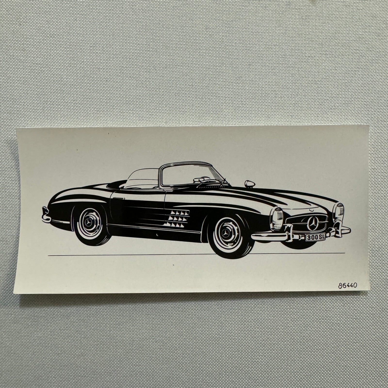 Vintage Mercedes 300SL 300 SL Roadster Convertible Photo Photograph Lot 2x