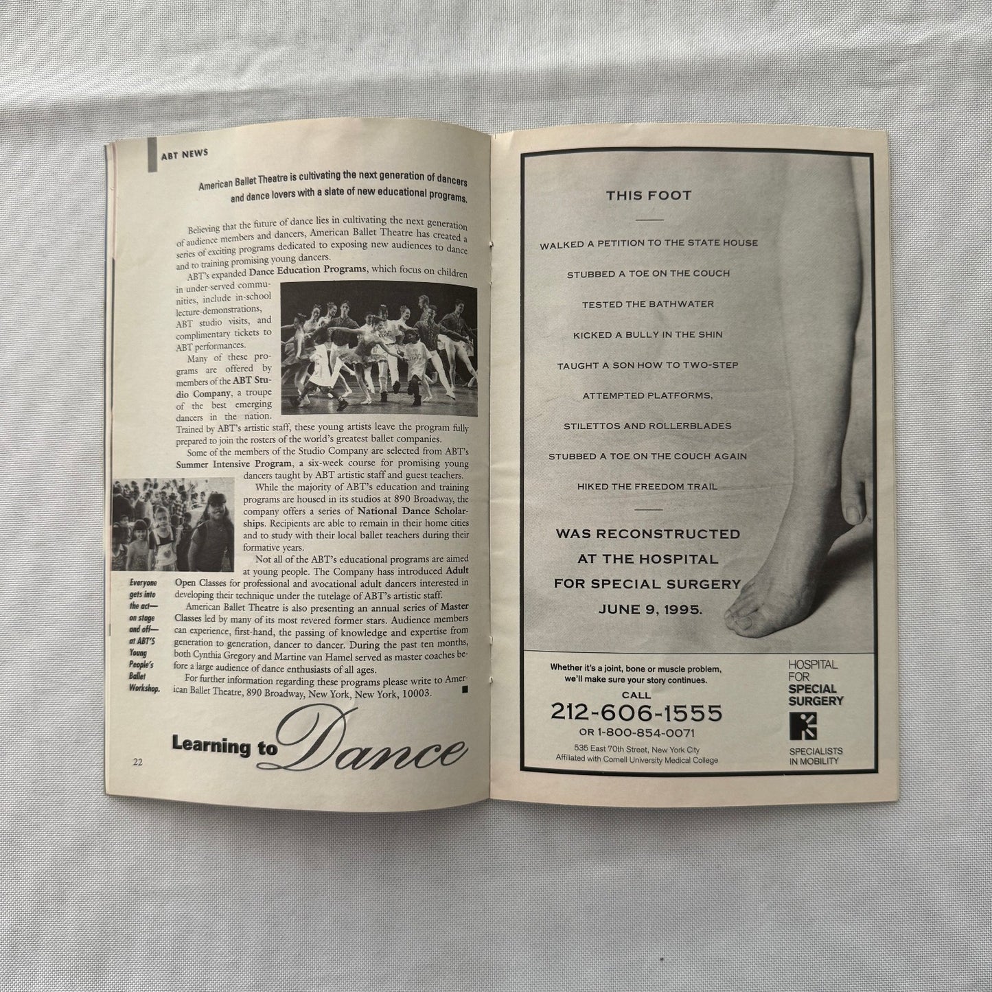 American Ballet Theatre Stagebill Playbill Program Signed Jose Manuel Carreno 96