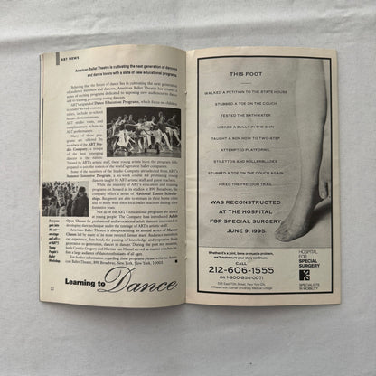 American Ballet Theatre Stagebill Playbill Program Signed Jose Manuel Carreno 96