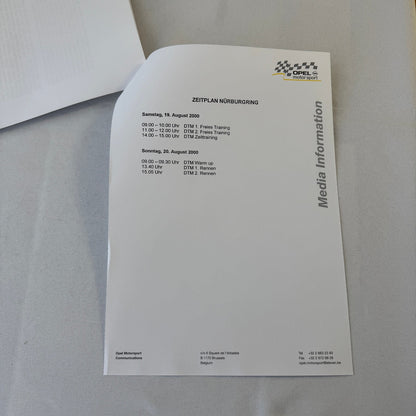 2000 Opel Astra V8 Racing at Nurburgring Press Kit 35mm Slides Photos GERMAN