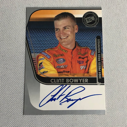 2004 Press Pass Signings Clint Bowyer Signed Auto Autograph Card NASCAR
