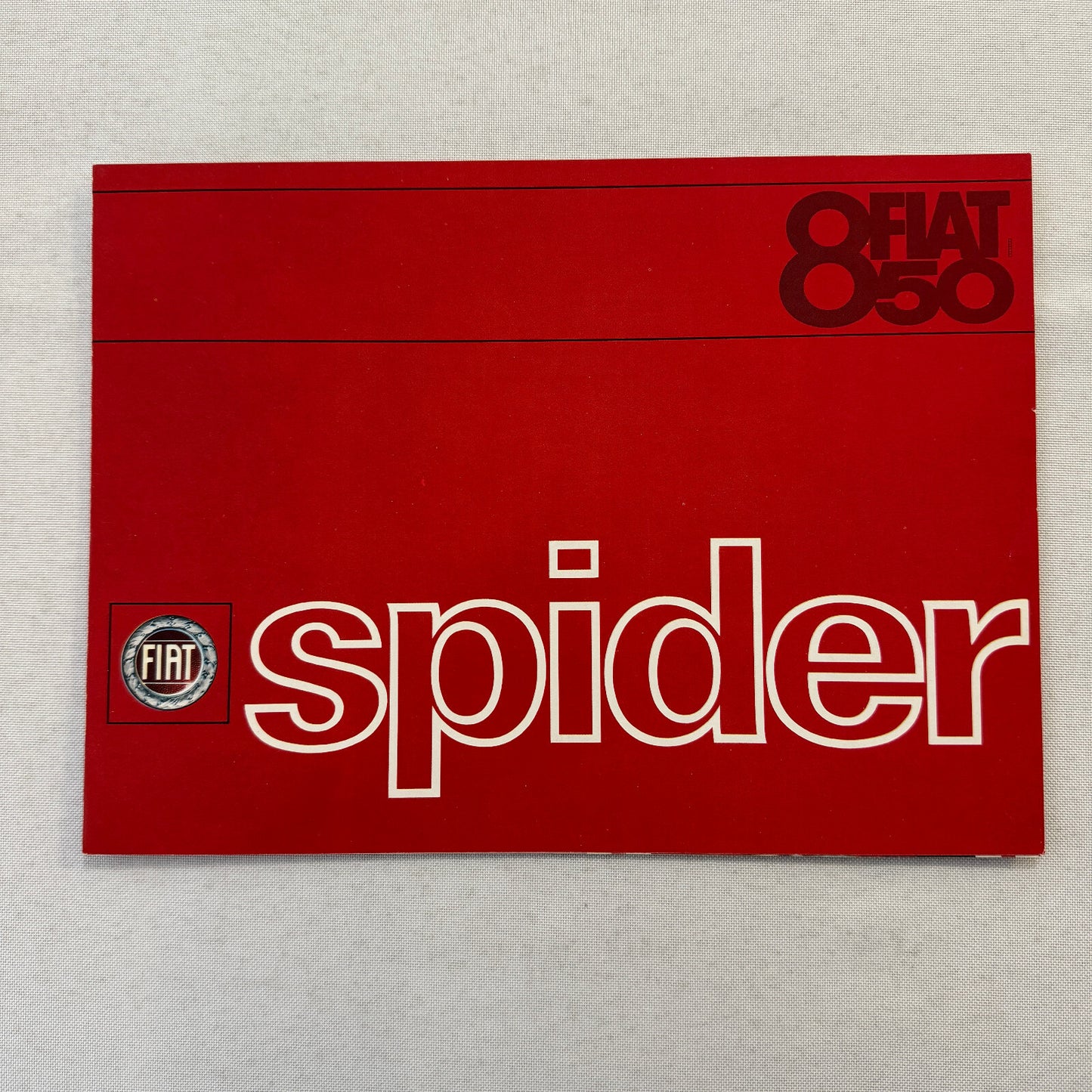 Fiat 850 Spider Convertible Roadster Car Sales Brochure Catalog Canadian Vintage