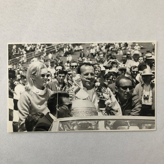 Vintage Indy Indianapolis 500 Racing Photo Photograph AJ Foyt Trophy 1967