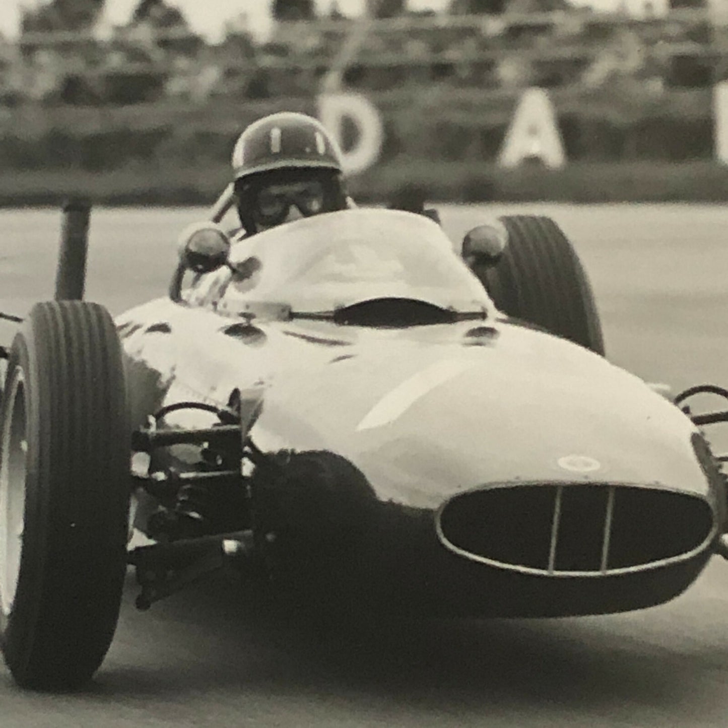 1962 Racing Photo Photograph Graham Hill BRM Car - Bernard Cahier Photographer 