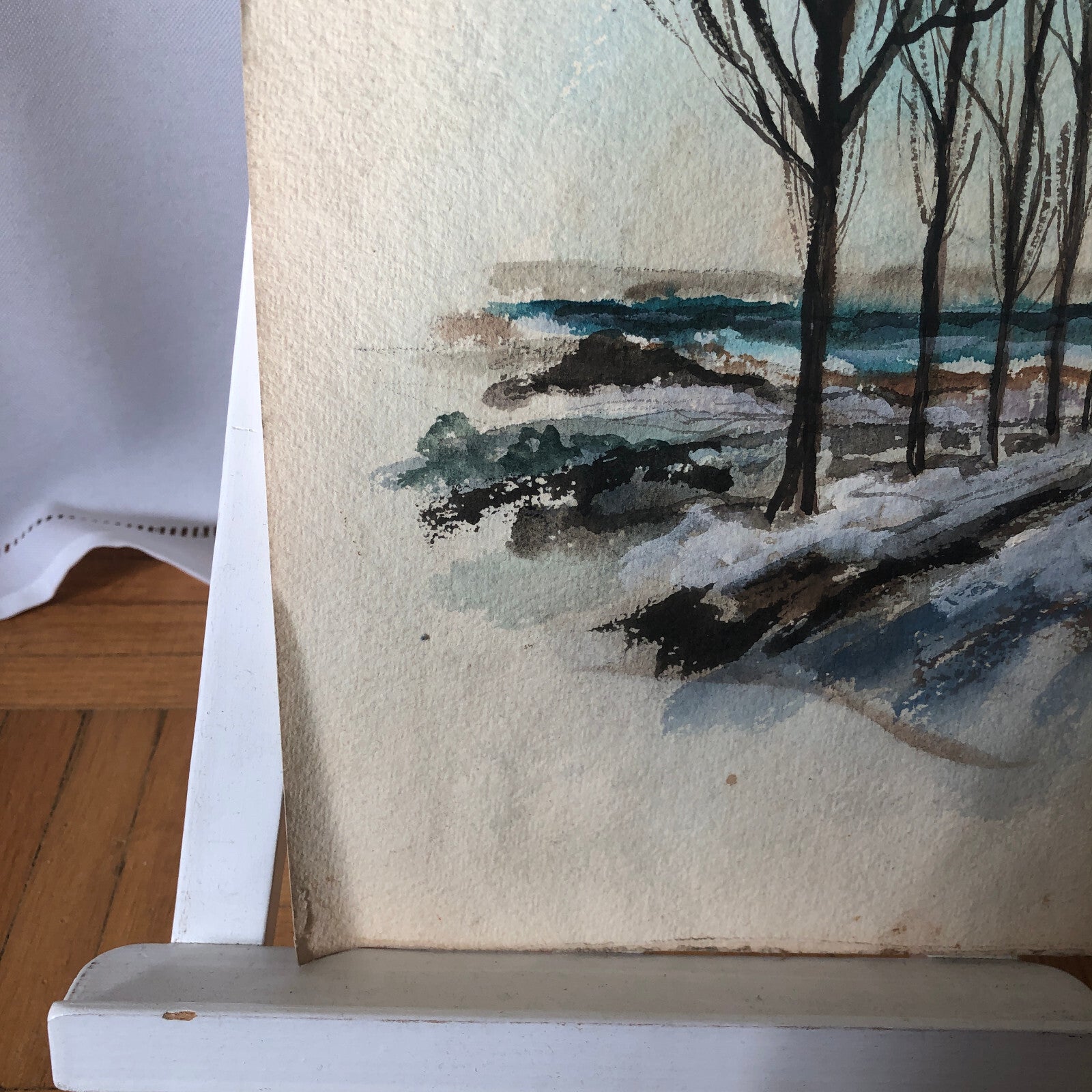 Vintage Painting Art Artwork Artist Arthur E Sudler 1948 Signed Trees