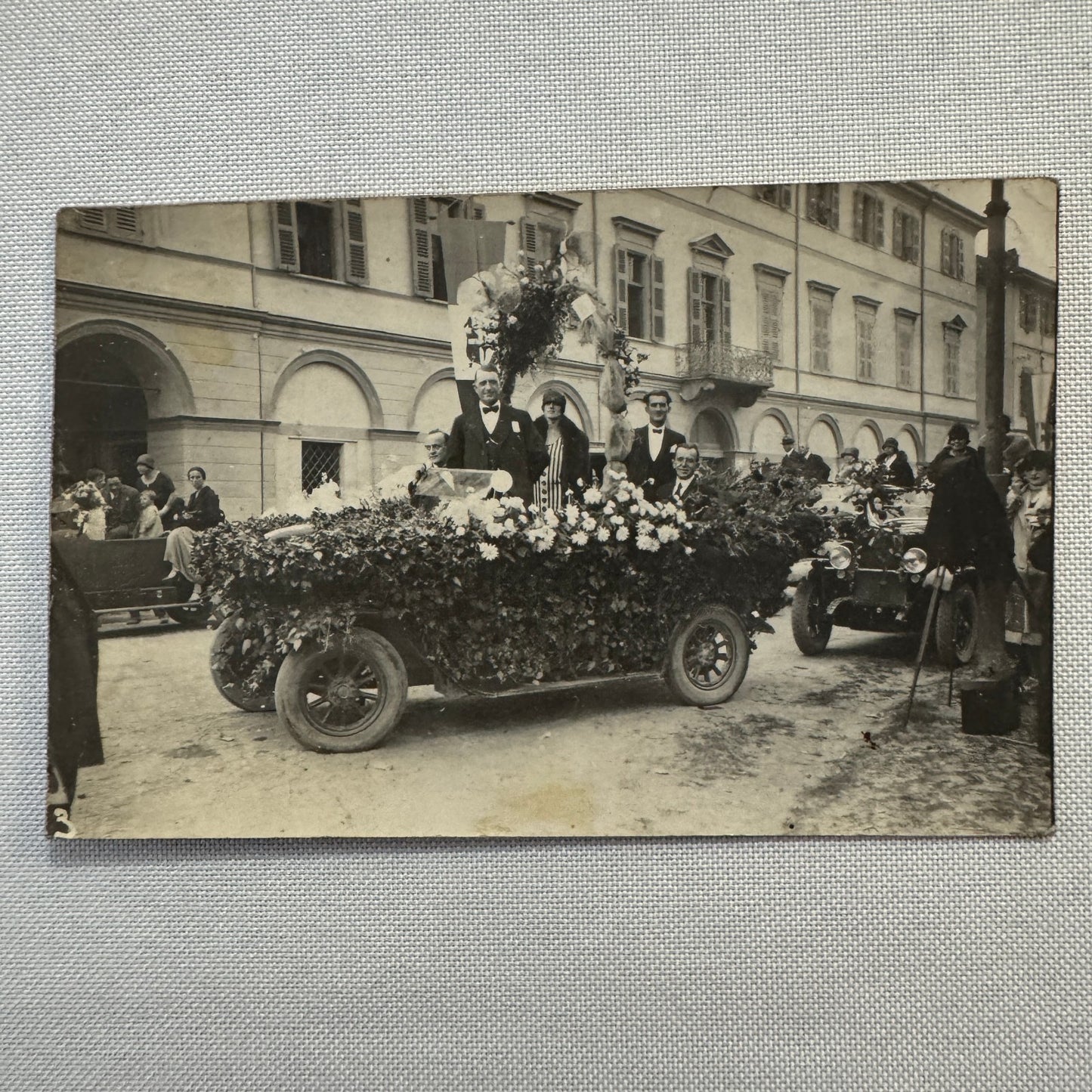 Vintage Postcard Real Photo Postcard RPPC Post Card Early Automobile Parade Car