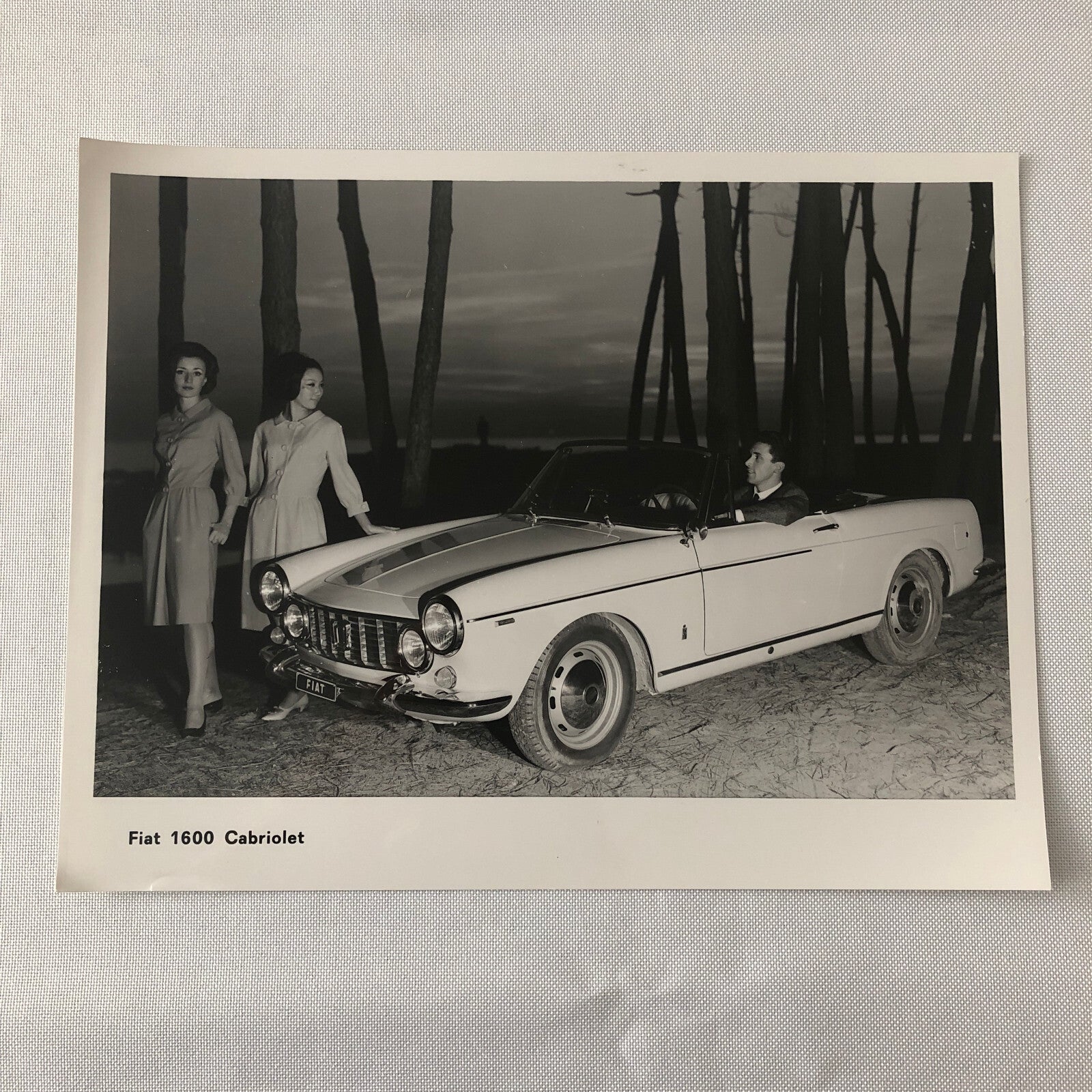 Fiat 1600 Cabriolet Convertible Factory Press Photo Photograph