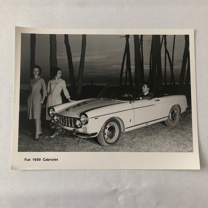 Fiat 1600 Cabriolet Convertible Factory Press Photo Photograph