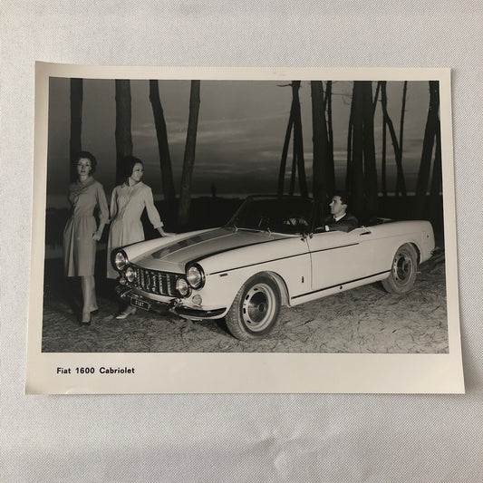 Fiat 1600 Cabriolet Convertible Factory Press Photo Photograph