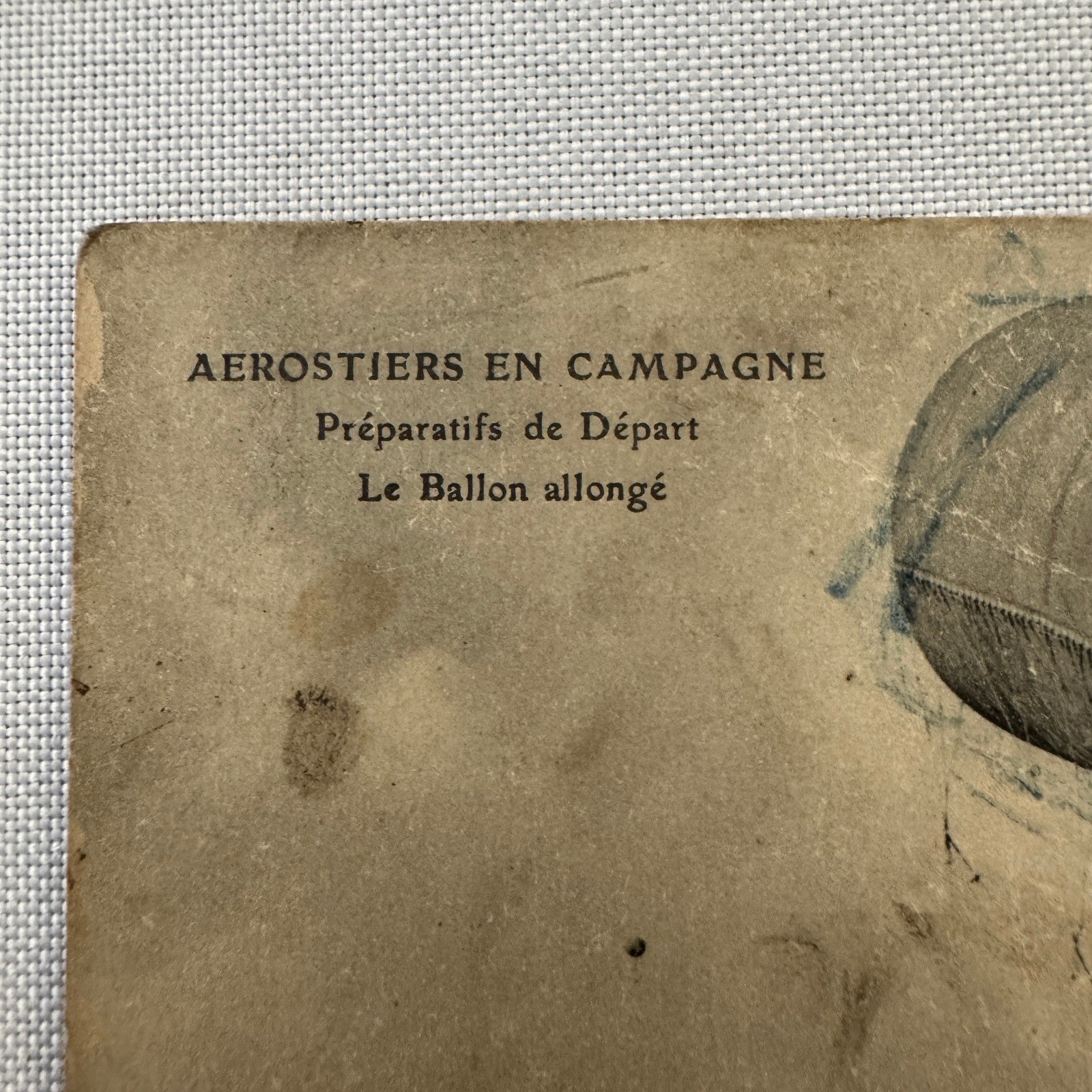 Vintage Zeppelin Airship Dirigible Postcard Post Card French