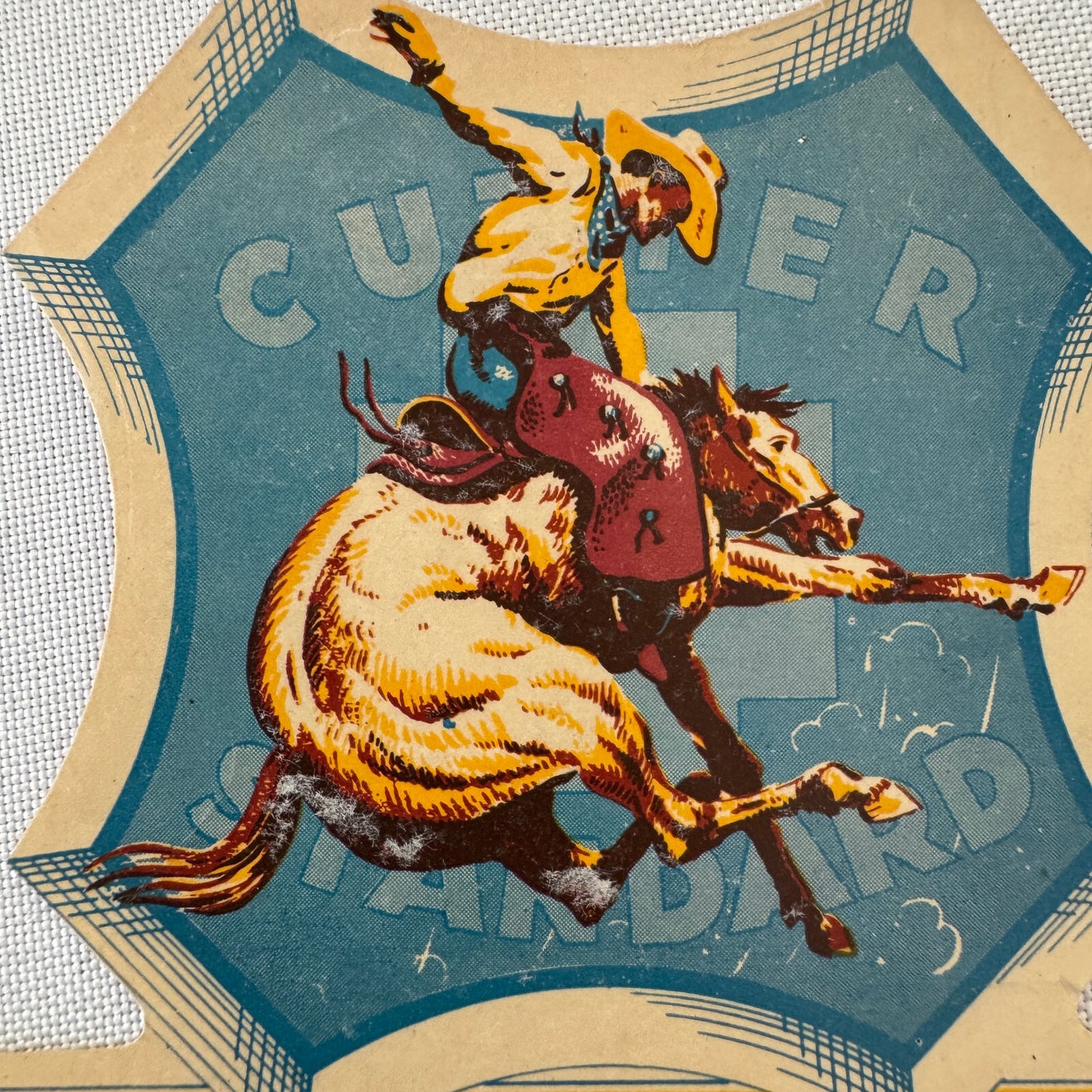 Vintage Rodeo Event Advertising Label 1940s