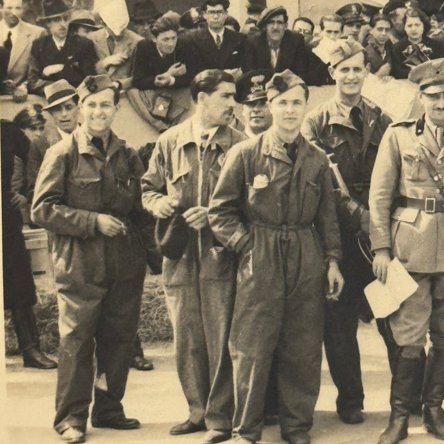 Italian Military Group Photo Vintage Photograph Rome Italy