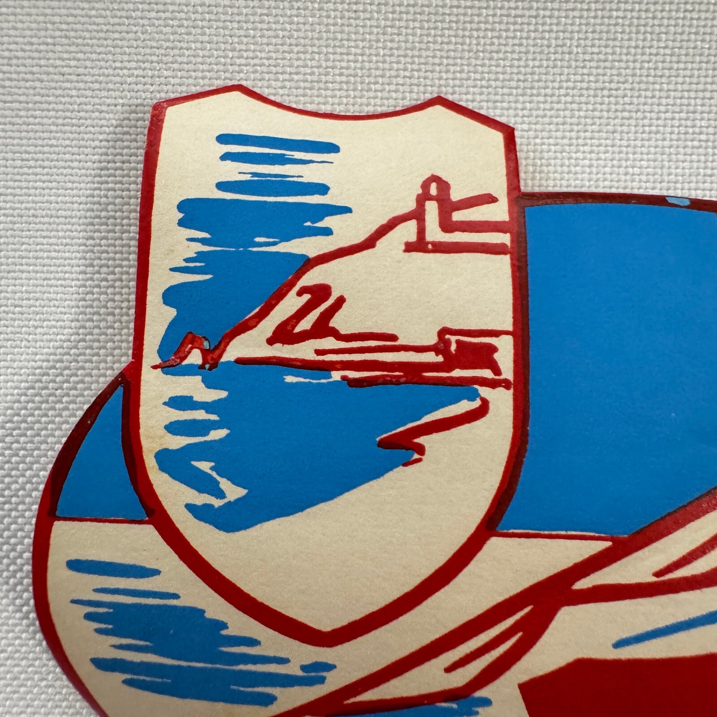 Vintage Travel Luggage Label Hotel Cala Espana Spain Calella de La Costa