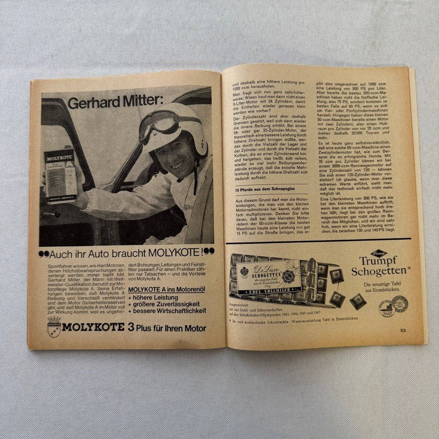 1967 AVD German Grand Prix Racing Program Motorsport Race Jim Clark Dan Gurney +