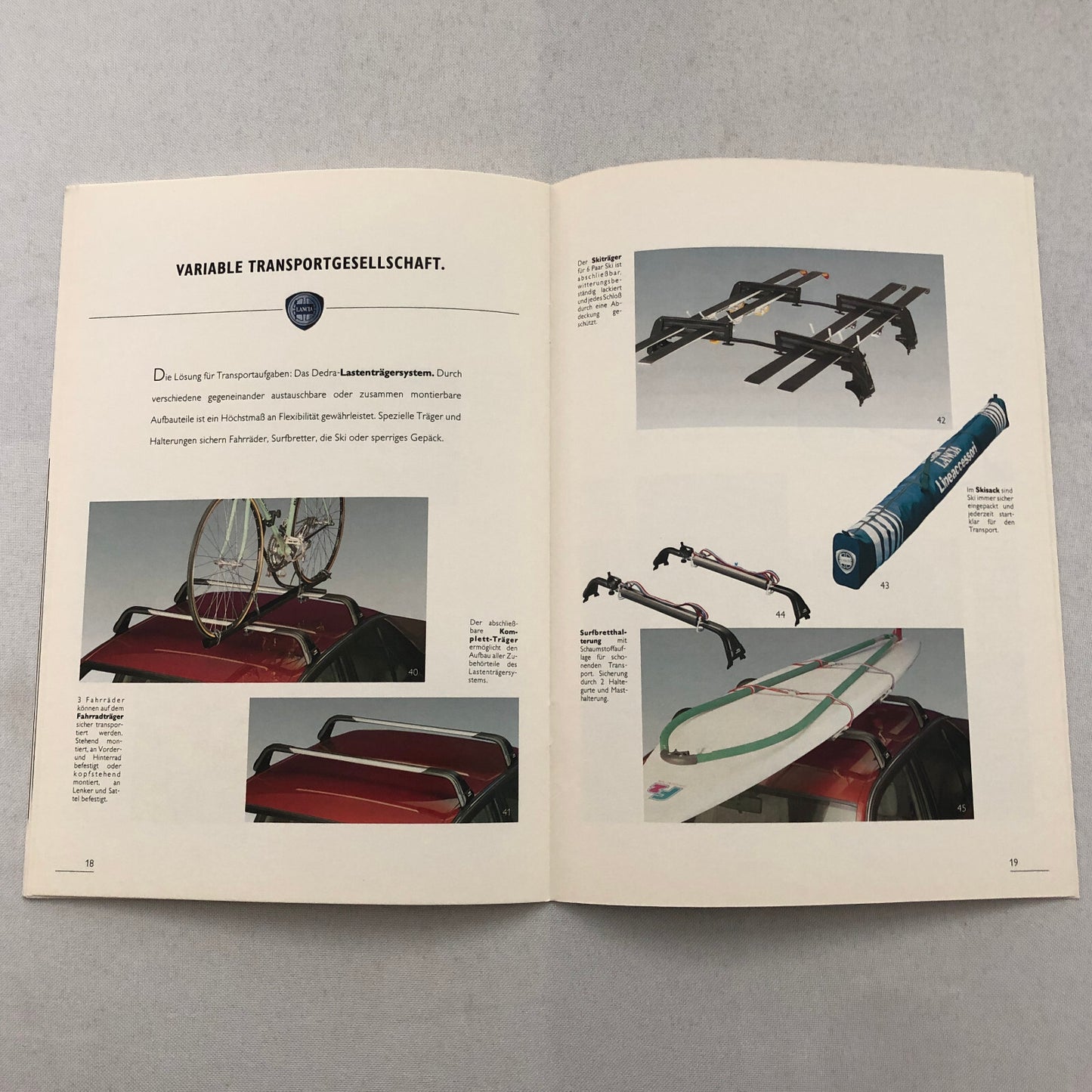 Lancia Dedra Car ACCESSORIES Sales Brochure Catalog Dedra German Text