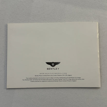 Bentley Mulsanne Car Press KIt Brochure with Photo CD