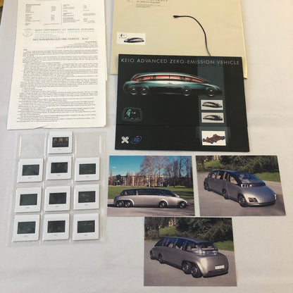 KEIO University Japan Electric Concept Car KAZ Press Kit Photo 35mm slides +