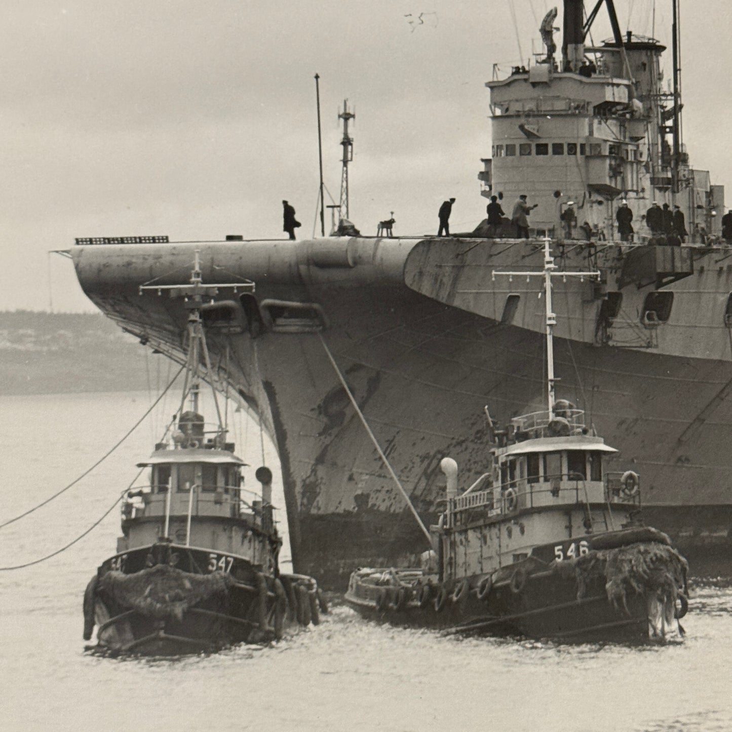 Royal Canadian Navy Military Ship Photo Photograph Vintage