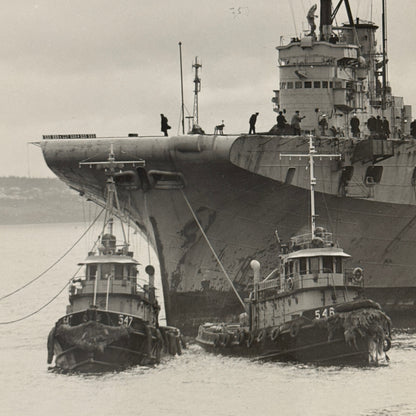 Royal Canadian Navy Military Ship Photo Photograph Vintage
