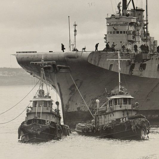 Royal Canadian Navy Military Ship Photo Photograph Vintage