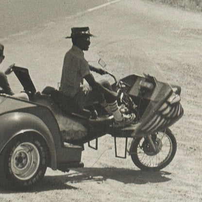 Vintage Volkswagen Beetle Trike Motorcycle VW Photo Photograph Print Custom