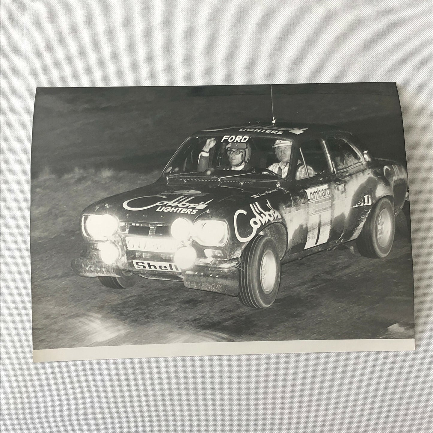 Vintage Rally Racing Photo Photograph 1974 Rallye RAC Ford Car 