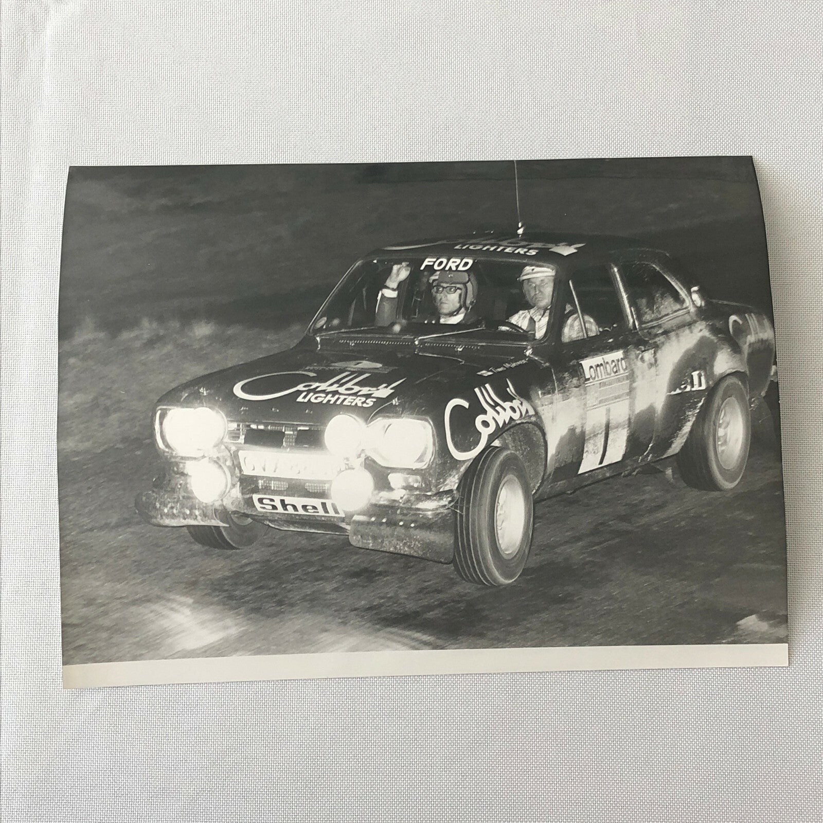 Vintage Rally Racing Photo Photograph 1974 Rallye RAC Ford Car 