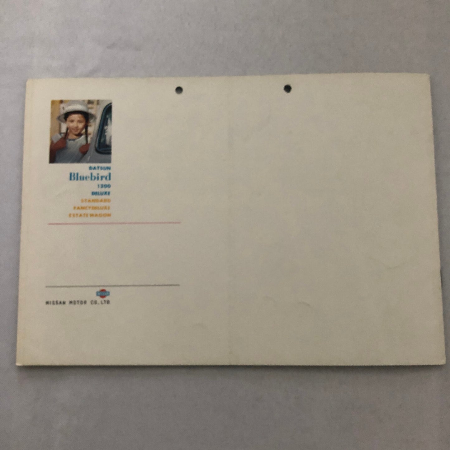 Vintage 1963 Datsun Bluebird Car Sales Brochure Catalog Japanese JDM Nissan