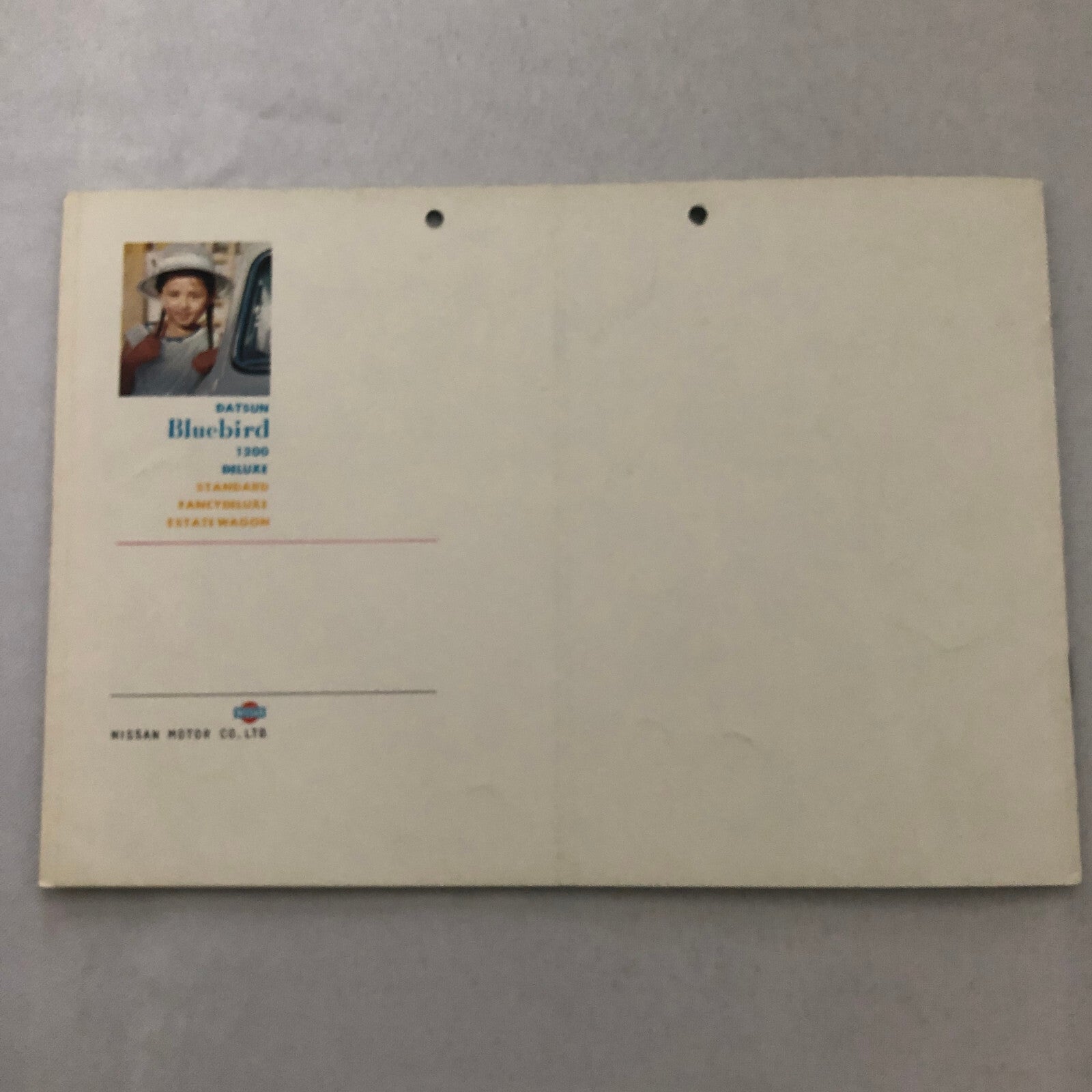 Vintage 1963 Datsun Bluebird Car Sales Brochure Catalog Japanese JDM Nissan